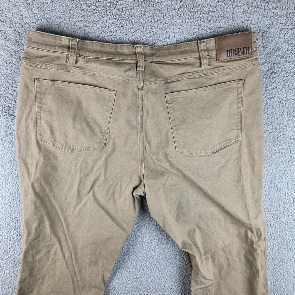 Duluth Trading Pants Mens 42x34 (41x33)‎ Brown Tan Flex Fire Hose Work Wear